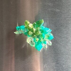 Green & Blue faux crystal cluster magnet